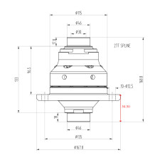 Autoblocante Bratex BMW E38/E39/E46/E53 Diferencial 188K