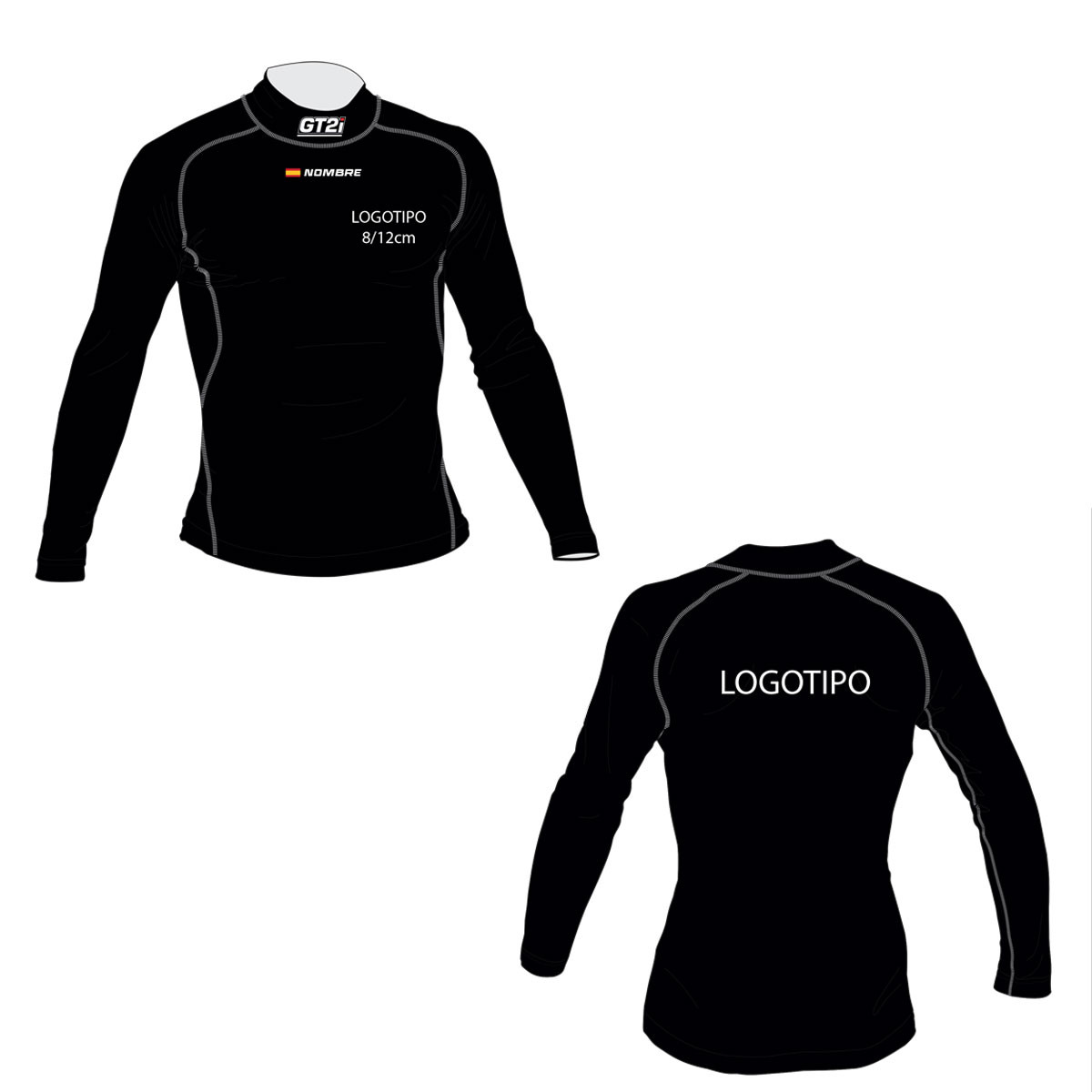 T-shirt personalizável Nome + bandeira + 2x logótipos GT2i Pro FIA 8856-2018Array