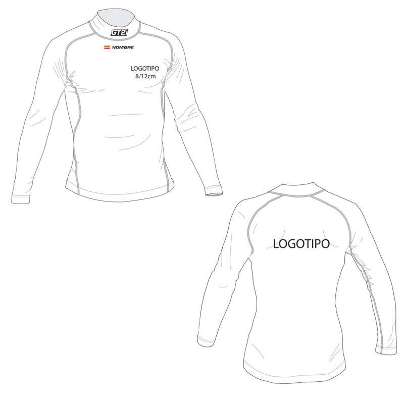 Camiseta personalizable Nombre + bandera + 2x Logotipos GT2i Pro FIA 8856-2018Array