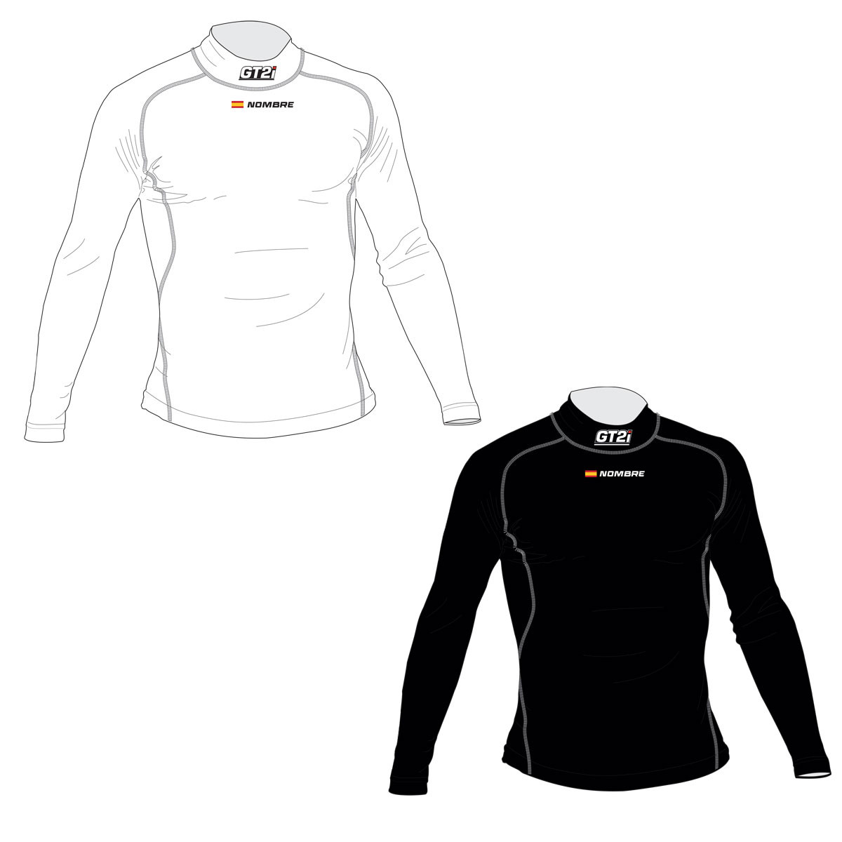 Camiseta personalizada GT2i Pro Nombre + Bandera FIA 8856-18Array