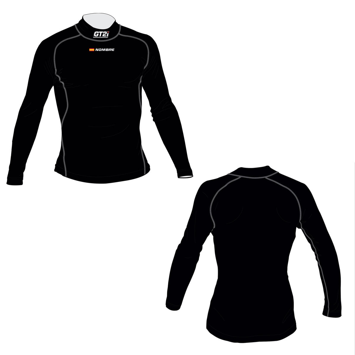 Camiseta personalizada GT2i Pro Nombre + Bandera FIA 8856-18Array
