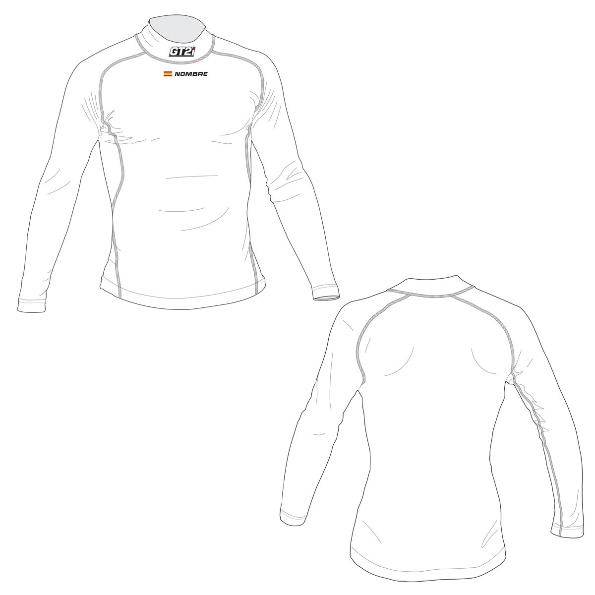 Camiseta personalizada GT2i Pro Nombre + Bandera FIA 8856-18Array