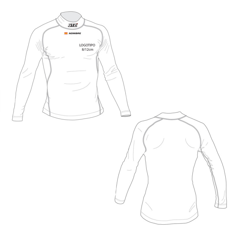 Camiseta Personalisable Nombre Bandera + 1x Logotipo GT2i Pro FIA 8856-18Array