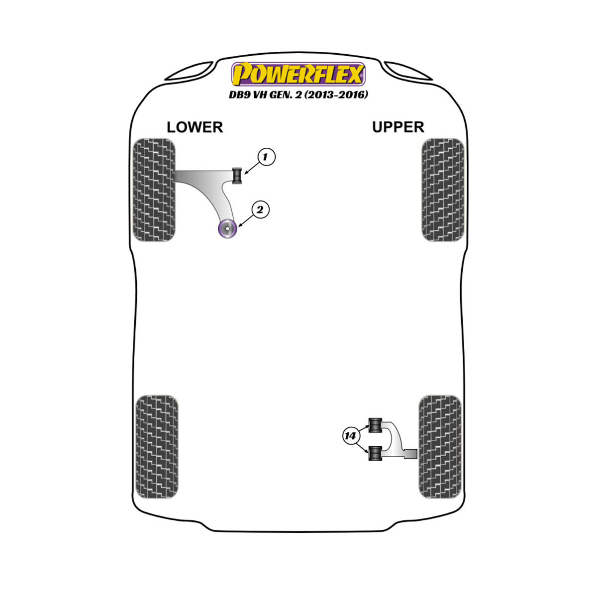 Silent Bloc Powerflex Aston Martin DB9 (2013-2016)Array