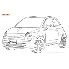 Silent Bloc Powerflex Fiat 500 1.2-1.4L, exceto Abarth (2007-)