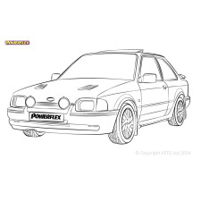 Silent Bloc Powerflex Ford Escort RS Turbo séries 2 (1986 - 1990)