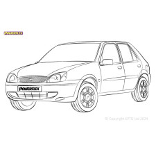 Silent Bloc Powerflex Ford Fiesta Mk4 (1995 - 1999) e Mk5 (1999 - 2002)