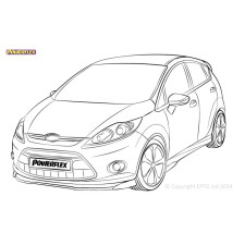 Silent Bloc Powerflex Ford Fiesta Mk7, incluindo ST (2008 - 2012)