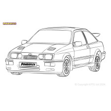Silentblock Powerflex Ford Sierra RS Cosworth 3 portes inc. RS500 (1986-1988)