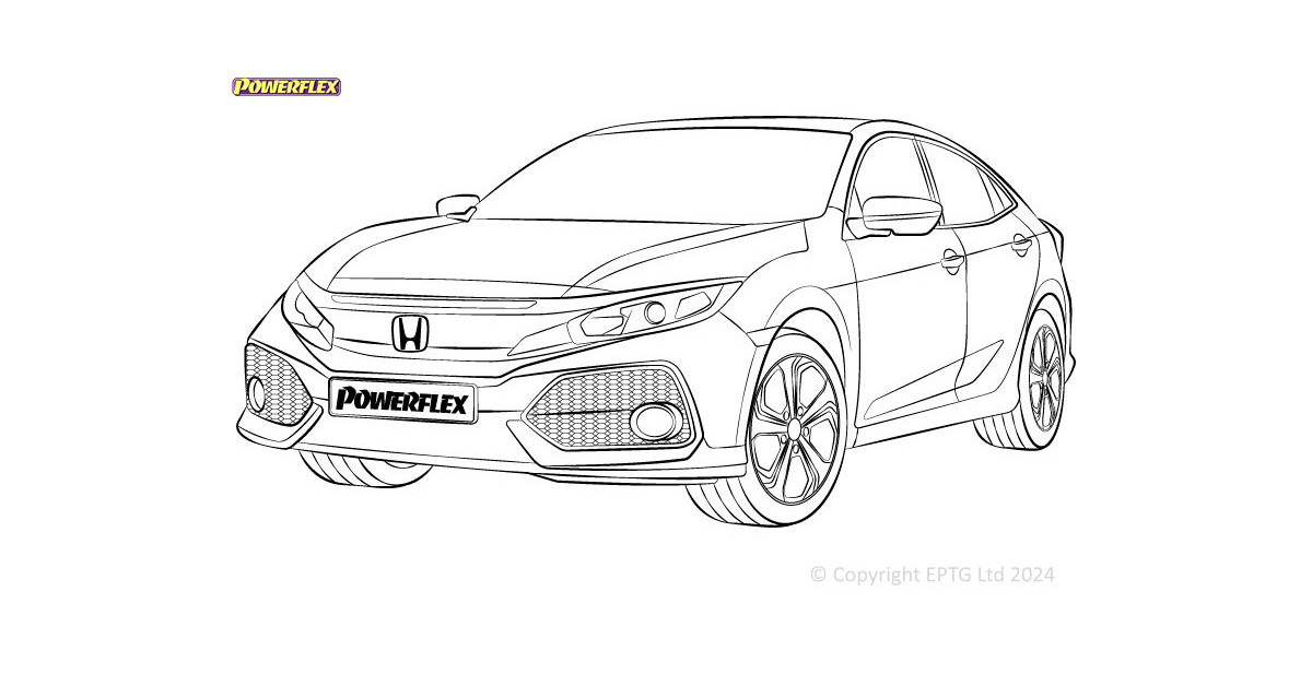 Silentblock Powerflex Honda Civic Mk10 FC/FK (2015 - 2021)