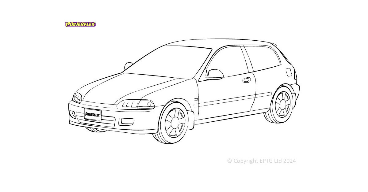 Silentblock Powerflex Honda Civic Mk5 EG-EJ inc CRX del Sol (1991-1995)