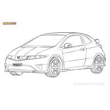 Silent Bloc Powerflex Honda Civic Mk8 FK/FN incl. Type-R (2005 - 2012)