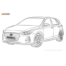 Silent Bloc Powerflex Hyundai i30 PD, incluindo N (2016 em diante, incluindo Facelift)