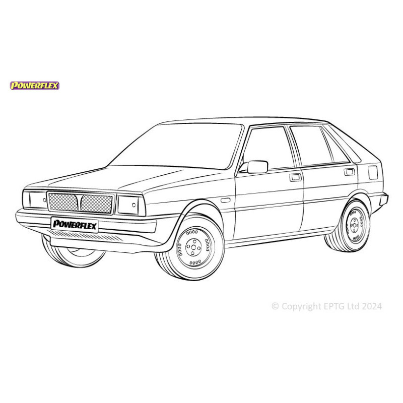 Silentblock Powerflex Lancia Delta 1600 GT & HF Turbo 2WD (1986-1992)Array