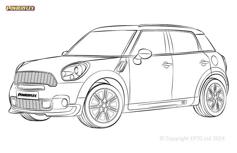 Silentblock Powerflex Mini R60 Countryman Gen 1 2WD (2010-2016)Array