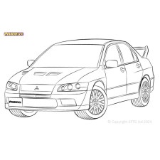 Silent Bloc Powerflex Mitsubishi Lancer Evolution VII, VIII e IX, incluindo 260 (2001 - 2007)