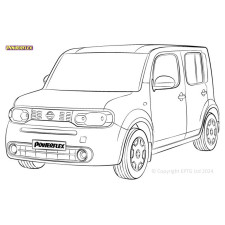 Silent Bloc Powerflex Nissan Cube (2009 em diante)