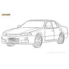Silentblock Powerflex Nissan Skyline R34 2WD Incl. 25GT, 25GTT & GTV(1998 - 2002)