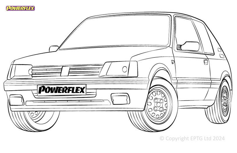 Silentblock Powerflex Peugeot 205 GTi(1985-1998)Array