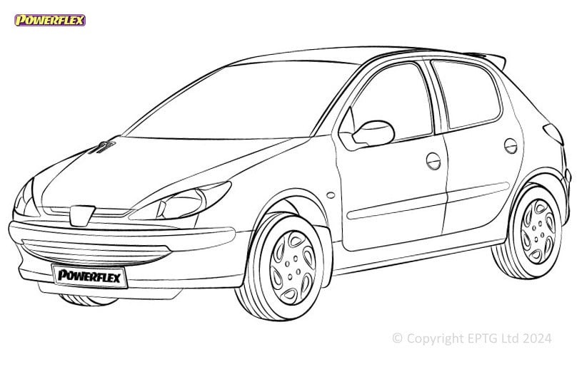 Silent Bloc Powerflex Peugeot 206 (1998-2006)Array