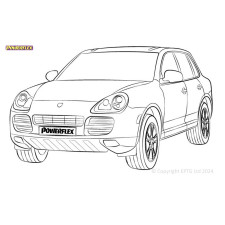Silentblock Powerflex Porsche Cayenne E1 955/957 9PA (2002 - 2010)