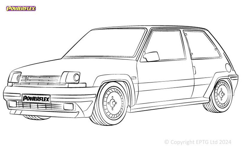 Silent Bloc Powerflex Renault 5 GT Turbo (1985-1991)Array