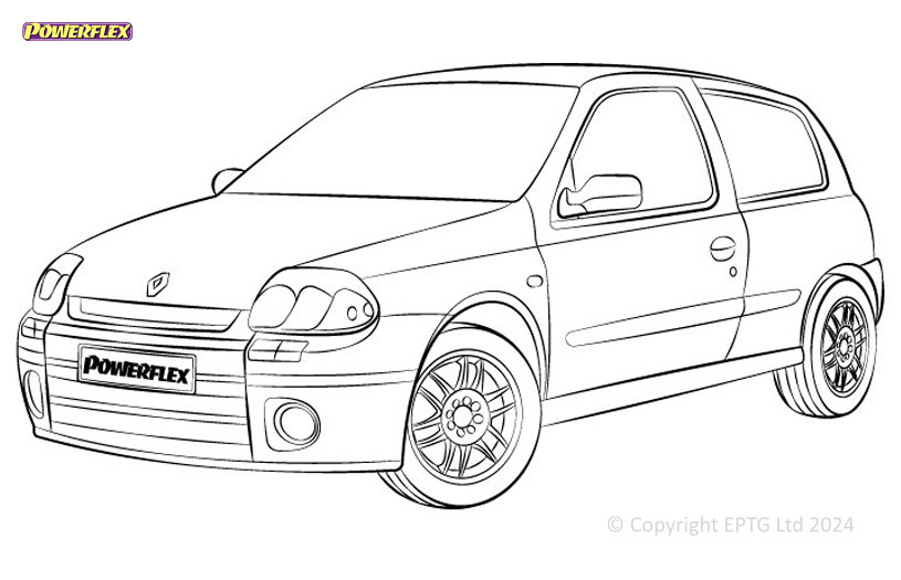 Silentblock Powerflex Renault Clio II inc 172 & 182 (1998-2012)Array