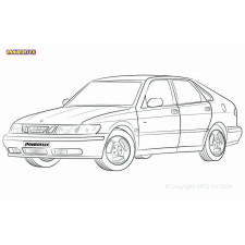 Silent Bloc Powerflex Saab 9-3 NG (1998-2002)