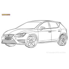 Silentblock Powerflex Seat Leon MK3 5F jusqu'à 150cv (2013-2020) simple bras