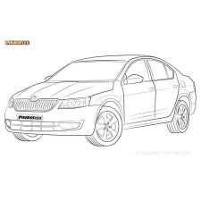 Silent Bloc Powerflex Skoda Octavia 5E até 150 cv braço único