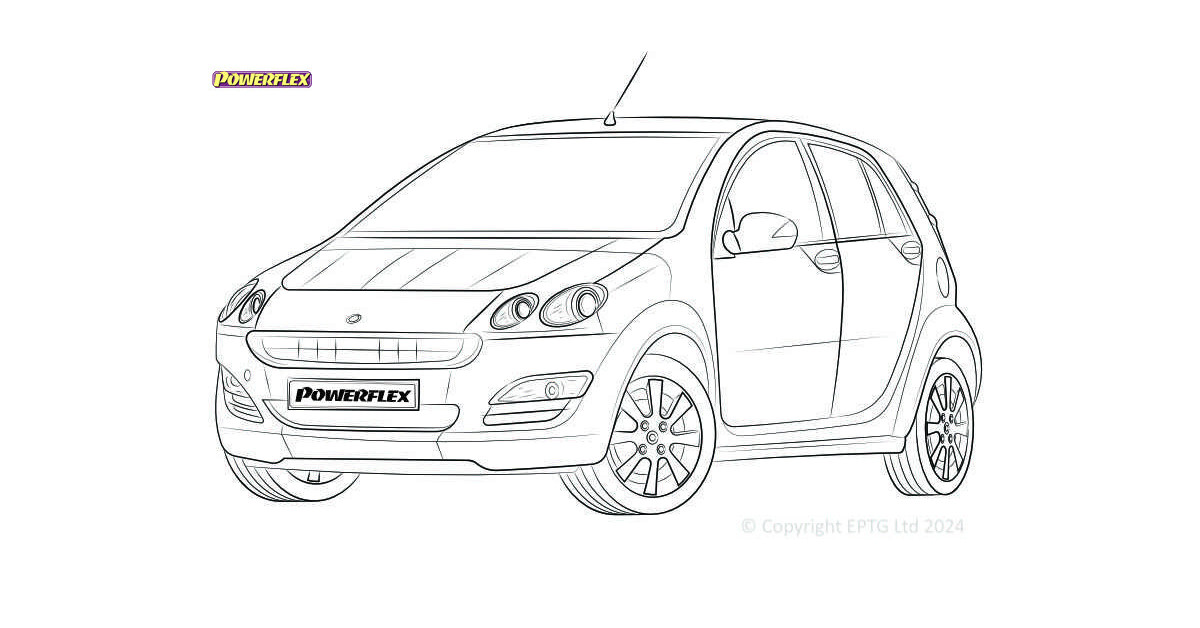 Silentblock Powerflex Smart ForFour 454 (2004 - 2006)