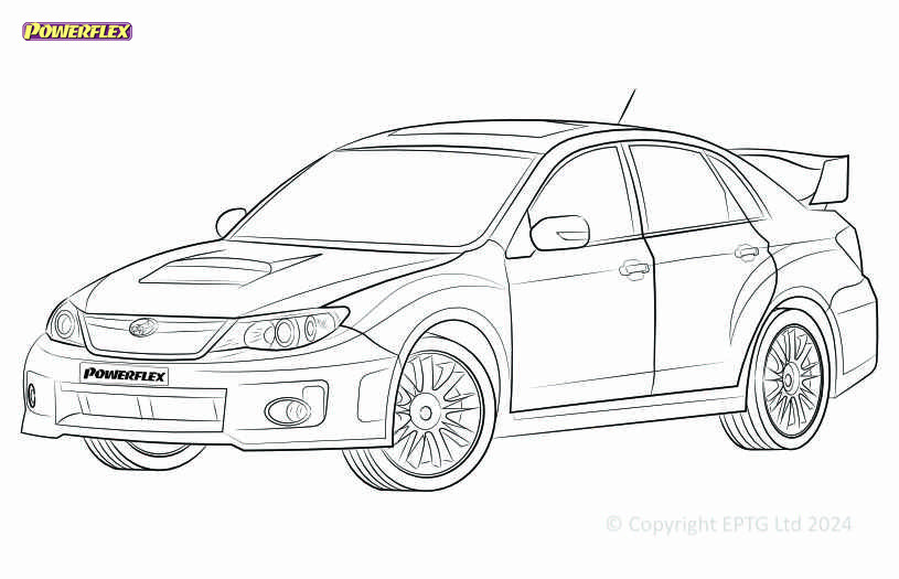 Silent Bloc Powerflex Subaru Impreza GR, GH (2007 - 2011) & WRX + STI (2007 - 2014)Array