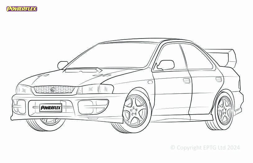 Silentblock Powerflex Subaru Impreza Turbo inc. WRX & STi GC,GF (1993 - 2000)Array