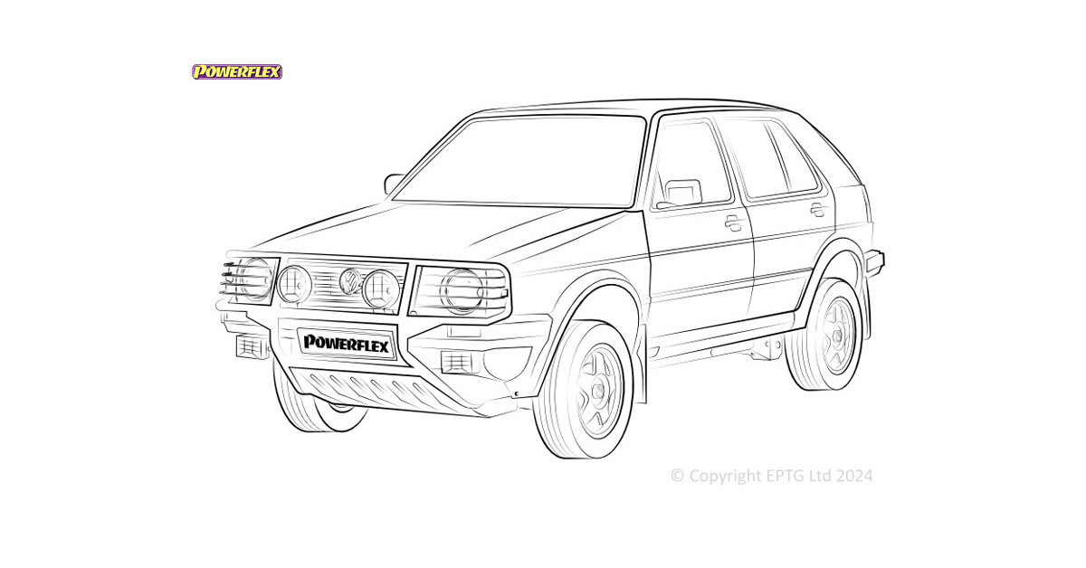 Silentblock Powerflex Volkswagen Golf MK2 4WD, Inc Rallye & Country (1985 - 1992)