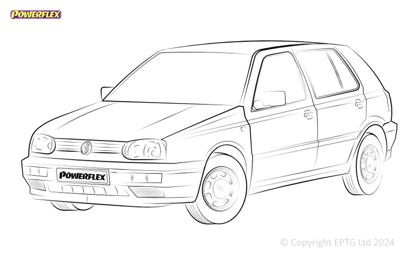Silentblock Powerflex Volkswagen Golf MK3 2WD (1992 - 1998)Array