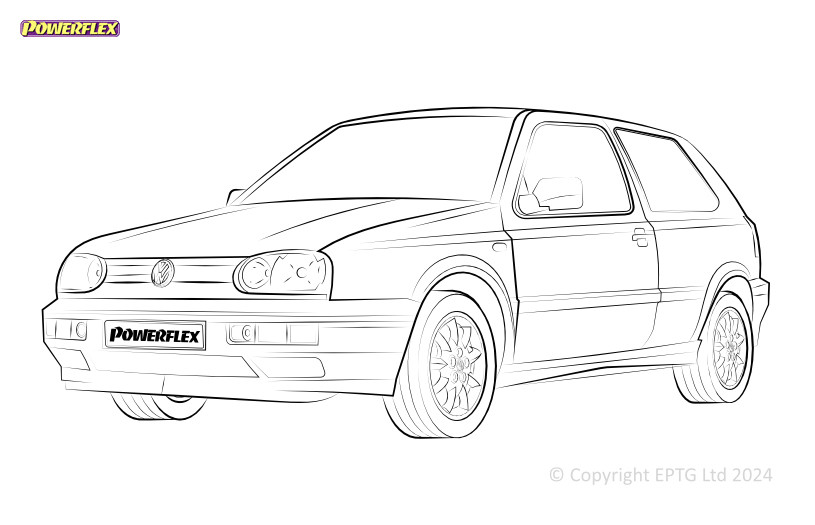 Silent Bloc Powerflex Volkswagen Golf Mk3 4WD Syncro (1993 - 1997)Array