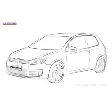 Silent Bloc Powerflex Volkswagen Golf MK6, incluindo R 5K (2009-2012)
