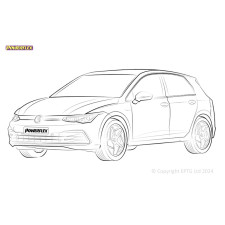 Silent Bloc Powerflex Volkswagen Golf MK8 2WD braço único (2020 -)