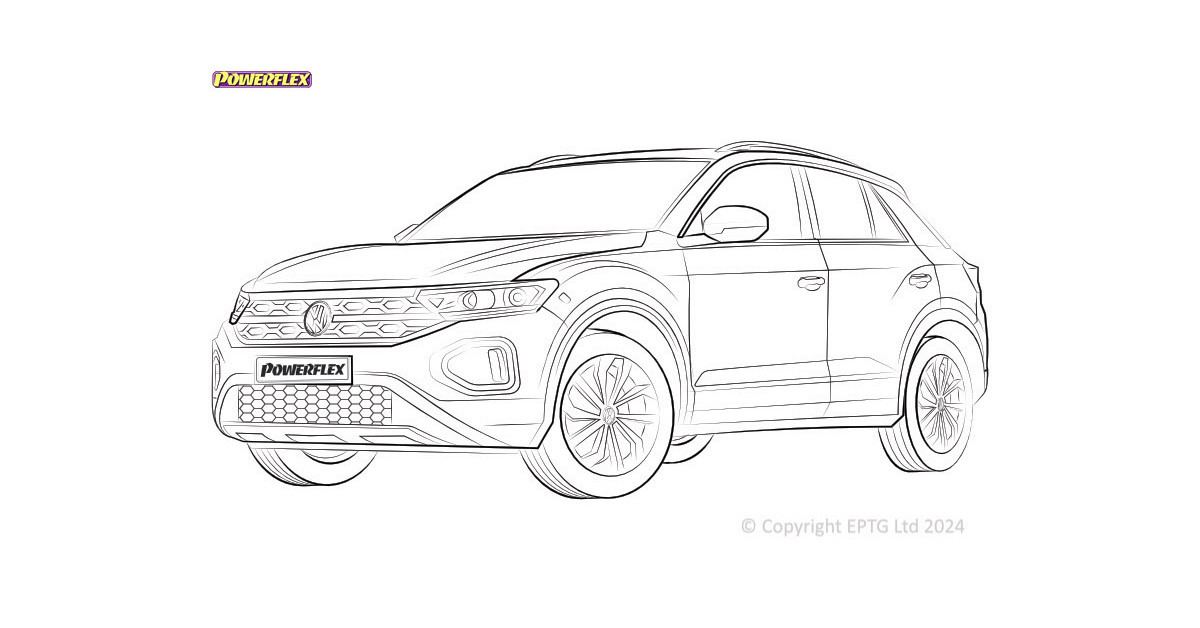 Silentblock Powerflex Volkswagen T-Roc FWD simple bras (2018-)