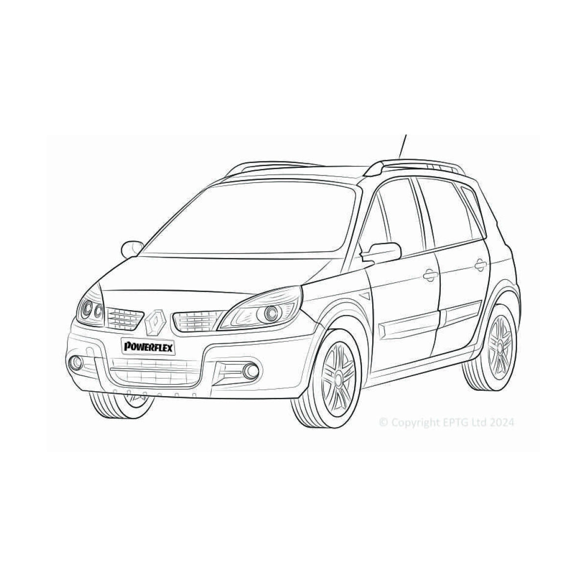 Silentblock Powerflex Renault Grand Scenic II (2003 - 2009)Array