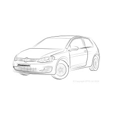 Silent Bloc Powerflex Volkswagen Golf MK7 5G 2WD 122 CV e Multi-link (2012-2019)
