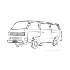 Silent Bloc Powerflex Volkswagen T25/T3 Tipo 2 (Vanagon) (1979 - 1992) modelos a gasolina