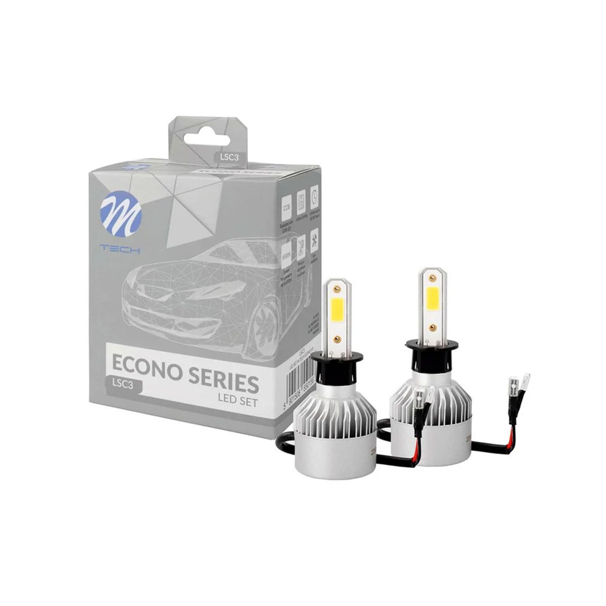 Kit 2 Lâmpadas Led H1 80W 9-32V 10000 Lumens 6500KArray