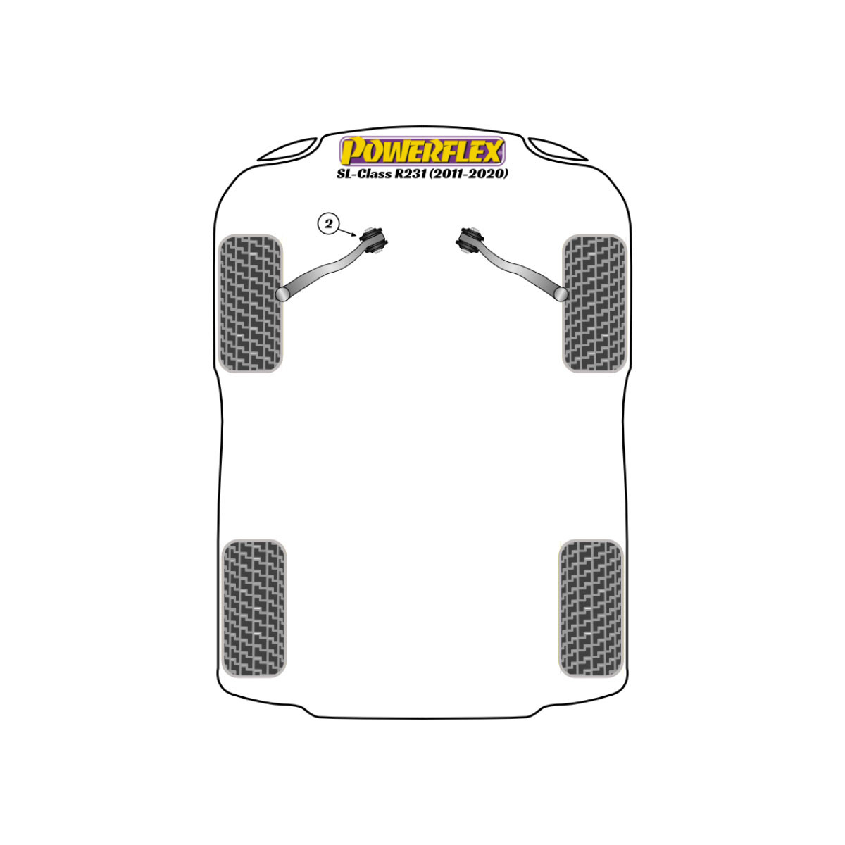 Silentblock Powerflex Mercedes-Benz SL R231 (2011-2020)Array
