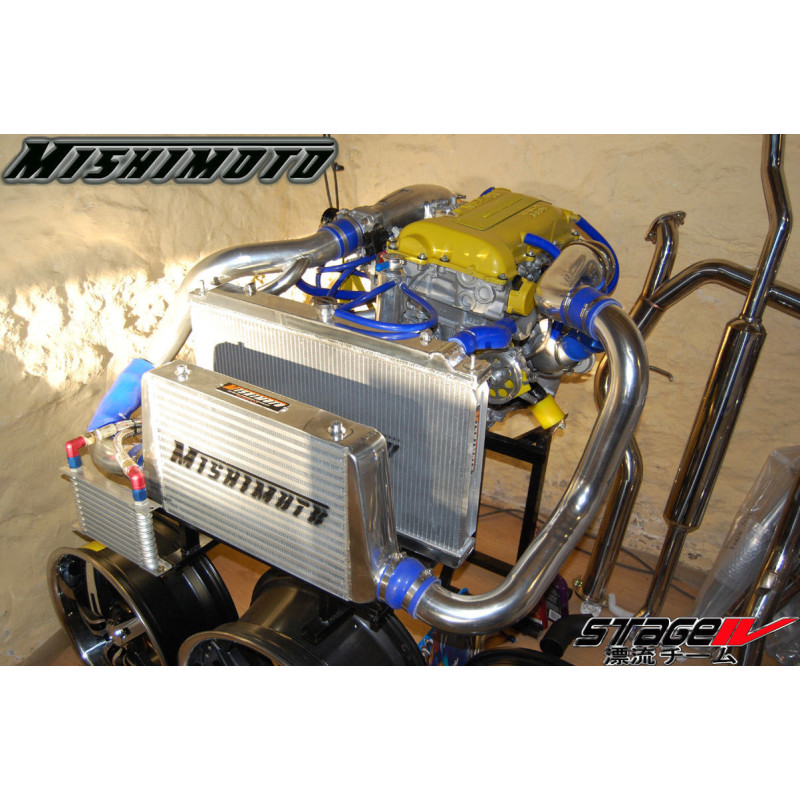 Radiador de água em alumínio MISHIMOTO para Nissan 240SX S14 com motor SR20 (1995-1998)Array