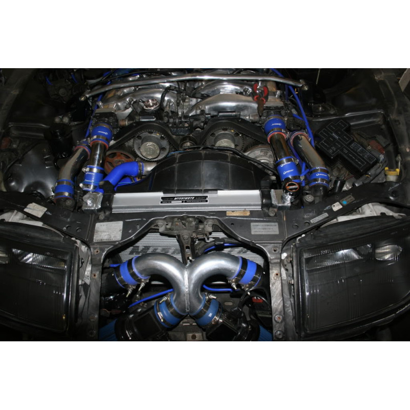 Radiador de água em alumínio MISHIMOTO para Nissan 300ZX Turbo Z33 (1990-1996)Array