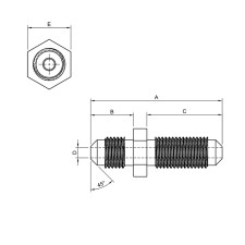 Adaptador pasamuros recto macho/macho OBP Dash3/Dash3 - 3/8x24JIC Acero inoxidable