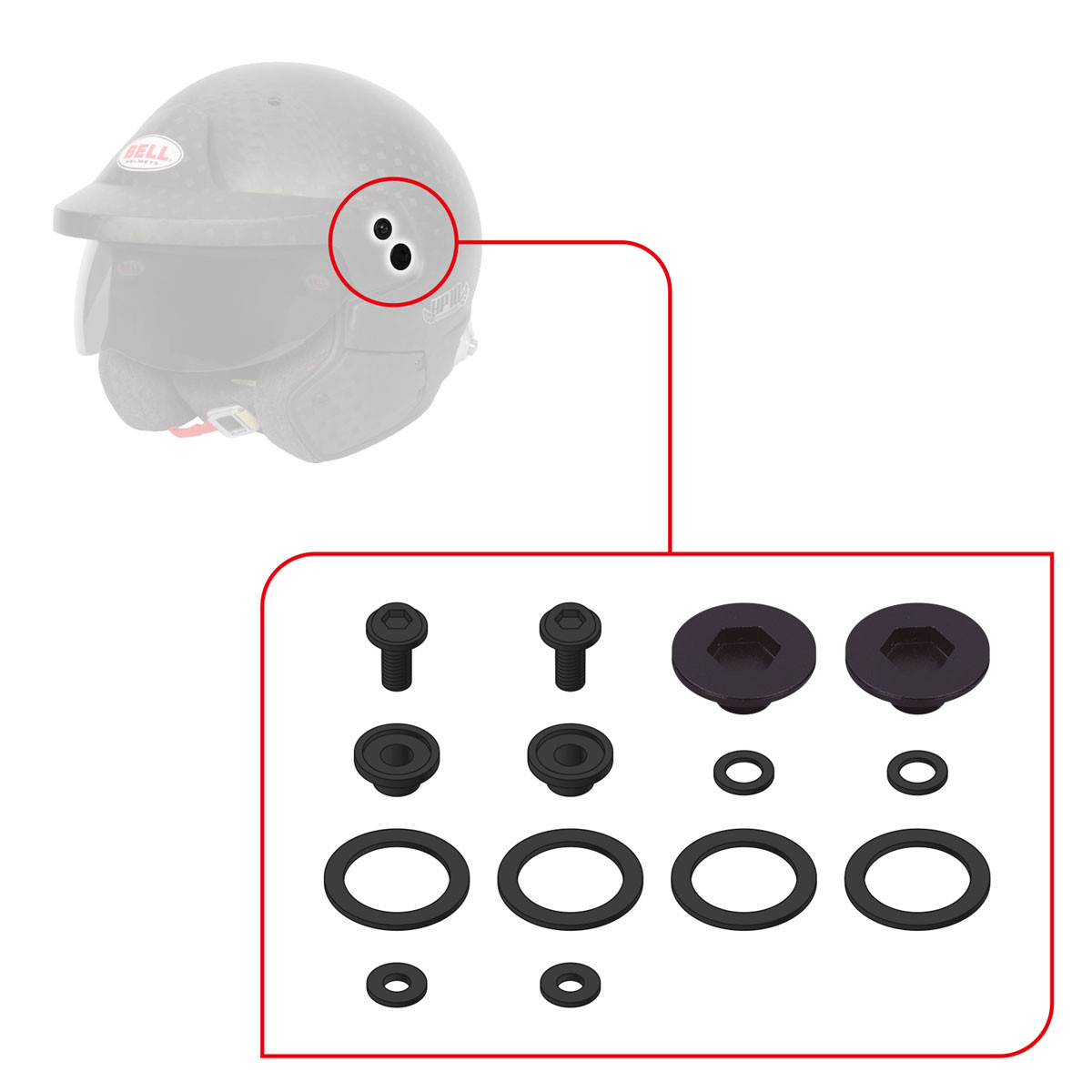 Kit tornillos para visera Bell M10Array