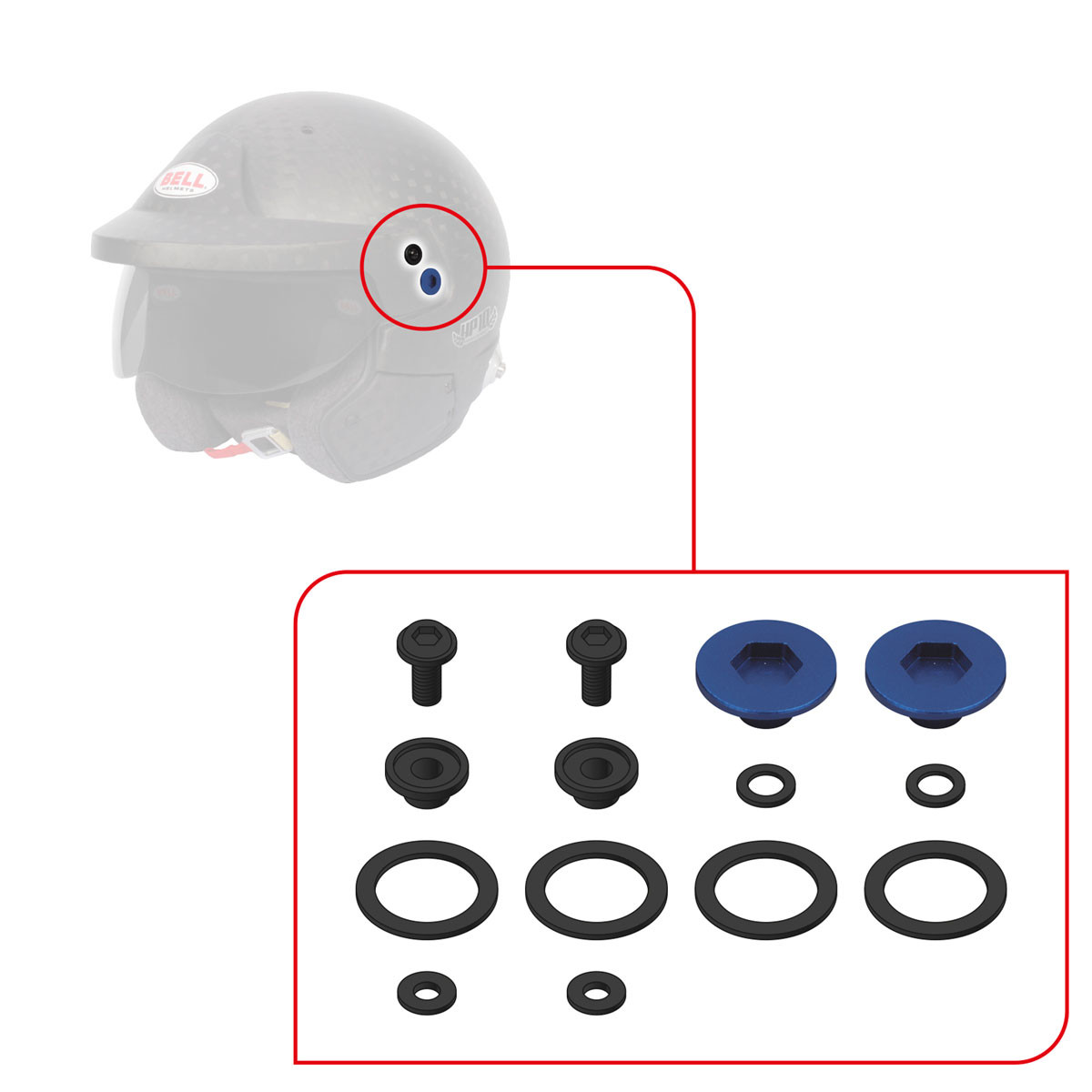 Kit tornillos para visera Bell M10Array