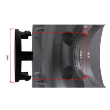 Tapa central Evo Corse (C10) D60 con emblema cepillado (L10) D58 (x1)